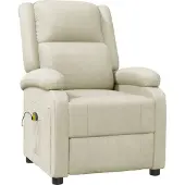 Syfax Massagesessel Creme Kunstleder