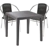 Mojawo Sitzgarnitur Bistrogarnitur 3-teilig Aluminium - Kunststoff