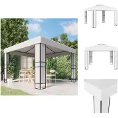 vidaXL Pavillon mit Doppeldach 3 x 3 m Weiß - Pavillons & Partyzelte