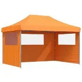 Syfax Partyzelt Faltbar Pop-Up mit 3 Seitenteilen Orange