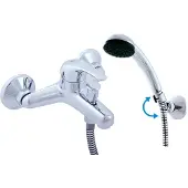 RAV copy of SAZAVA Wand-Badewannenarmatur in Chrom mit SLEZAK Handbrause