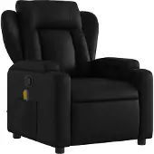 Syfax Massage-Relaxsessel, Kunstleder, Schwarz