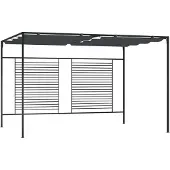 Syfax Pavillon mit Ausziehbarem Dach 4x3x2,3 m Anthrazit 180 g/m²