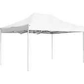 PUEAZU Profi-Partyzelt Faltbar Aluminium 4,5x3 m Weiß - Pavillons & Partyzelte &46055
