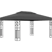 The Living Store Pavillon mit Doppeldach 3x4 m Anthrazit