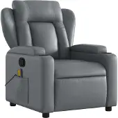 Syfax Massagesessel Relaxsessel Grau Kunstleder
