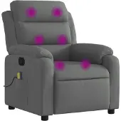 Syfax Massage-Relaxsessel, Stoff, Dunkelgrau