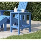 ZMH Adirondack-Gartentisch Meeresblau 38x38x46 cm HDPE