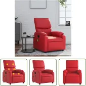The Living Store Massagesessel Rot Kunstleder
