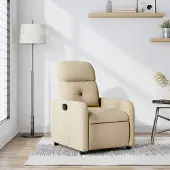 Prolenta Maison Exclusive - Relaxsessel Creme Stoff