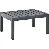 The Living Store Gartentisch Anthrazit 78x55x38 cm Kunststoff