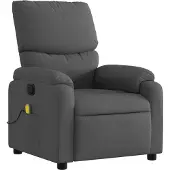 Syfax Massage-Relaxsessel, Stoff, Dunkelgrau