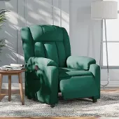 vidaXL Relaxsessel Elektrisch Dunkelgrün Stoff 3205298