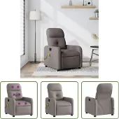 The Living Store Massagesessel Taupe Stoff
