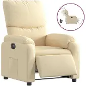 Sonstiges Relaxsessel Elektrisch Creme Stoff