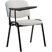 Mendler Stuhl HLO-CP111 mit Klapptisch Kunstleder weiß