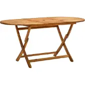ZMH Klappbarer Gartentisch 160x85x75 cm Massivholz Akazie