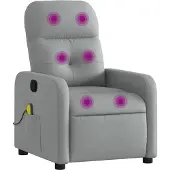 Syfax Massage-Relaxsessel, hellgrauer Stoff