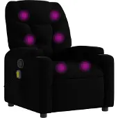 Syfax Massage-Relaxsessel, schwarzer Stoff