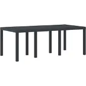 Syfax Wetterfester Gartentisch Anthrazit 200 x 100 x 73 cm