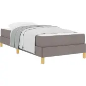 Syfax Boxspringbett mit Matratze Taupe 90 x 200 cm Stoff