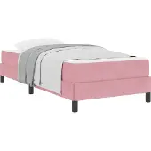 Syfax Boxspringbett mit Matratze Rosa 100 x 200 cm Stoff