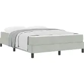 Syfax Boxspringbett mit Matratze Hellgrau 160 x 210 cm Stoff