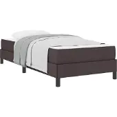vidaXL Boxspringbett Dunkelbraun 90 x 200 cm Stoff