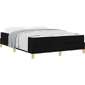 Syfax Boxspringbett mit Matratze Schwarz 160 x 200 cm Stoff