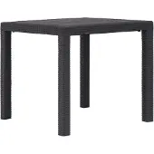 Syfax Gartentisch Braun 79x79x72 cm Kunststoff Rattan-Optik
