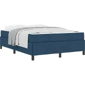 vidaXL Boxspringbett Blau 140 x 200 cm Stoff