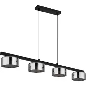 Globo Design-Pendellampe Higgins 4-Licht Schwarz