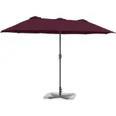 Syfax Garten-Sonnenschirm Bordeauxrot 370 x 197 x 239 cm