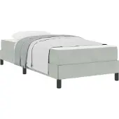 Syfax Boxspringbett mit Matratze Hellgrau 80 x 210 cm Stoff
