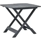 Syfax Gartentisch Klappbar Anthrazit 79x72x70 cm Kunststoff