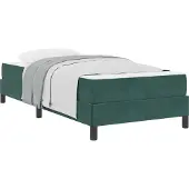 Syfax Boxspringbett mit Matratze Dunkelgrün 90 x 200 cm Stoff