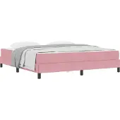 Syfax Boxspringbett mit Matratze Rosa 180 x 200 cm Stoff