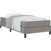 vidaXL Boxspringbett mit Matratze Taupe 90 x 200 cm Stoff