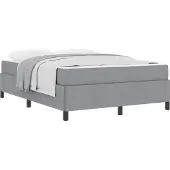 Syfax Boxspringbett Hellgrau 160 x 200 cm Stoff