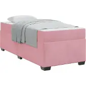 Syfax Bettrahmen mit Matratze Rosa 90 x 190 cm Stoff
