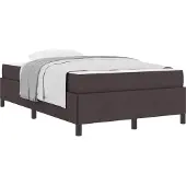 vidaXL Boxspringbett Dunkelbraun 120 x 200 cm Stoff
