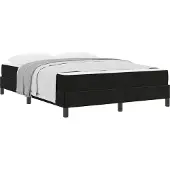Syfax Boxspringbett mit Matratze Schwarz 160 x 210 cm Stoff