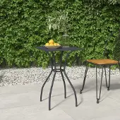 ZMH Gartentisch Anthrazit 50x50x72 cm Stahlgitter