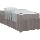 Syfax Bettrahmen mit Matratze Taupe 100 x 200 cm Stoff