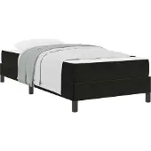 Syfax Boxspringbett mit Matratze Schwarz 90 x 200 cm Stoff