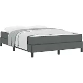 vidaXL Boxspringbett Dunkelgrau 140 x 200 cm Stoff