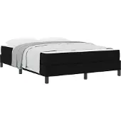 vidaXL Boxspringbett mit Matratze Schwarz 140 x 200 cm Stoff