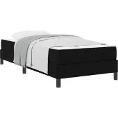 vidaXL Boxspringbett Schwarz 100 x 200 cm Stoff