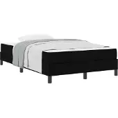 vidaXL Boxspringbett Schwarz 120 x 200 cm Stoff
