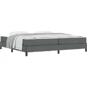 vidaXL Boxspringbett Dunkelgrau 200 x 200 cm Stoff